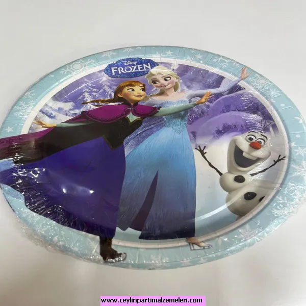 Elsa Temalı Karton Tabak 